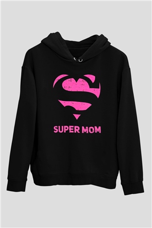 Anneler Günü Siyah Unisex Hoodie