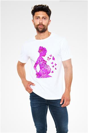 Anneler Günü Unisex Baskılı Beyaz Tişört - Tshirt