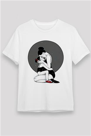 Anneler Günü Unisex Baskılı Beyaz Tişört - Tshirt