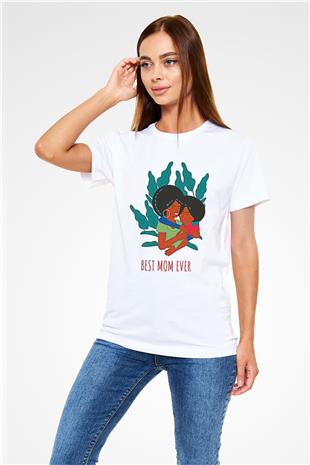 Anneler Günü Unisex Baskılı Beyaz Tişört - Tshirt