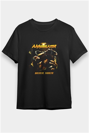 Annihilator Baskılı Unisex Siyah Tişört