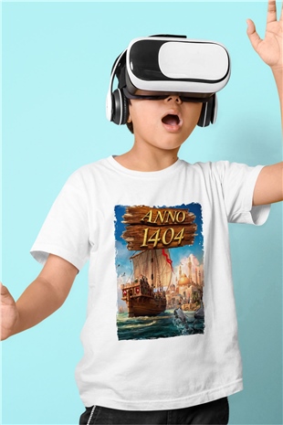 Anno 1404 Beyaz Unisex Çocuk Tişört