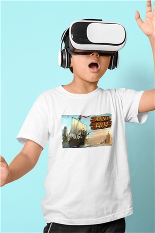 Anno 1404 Beyaz Unisex Çocuk Tişört