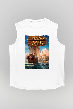 Anno 1404 Beyaz Unisex Kolsuz Tişört