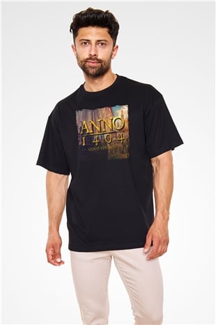 Anno 1404 Siyah Oversize Tişört Oversize T-shirt