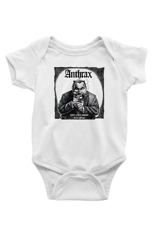Anthrax Baskılı Beyaz Unisex Bebek Body - Zıbın