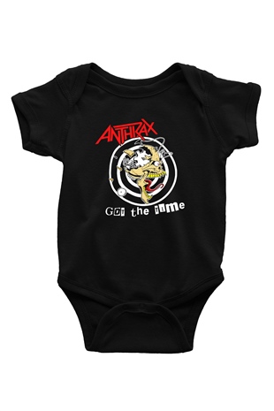 Anthrax Baskılı Siyah Bebek Body - Zıbın