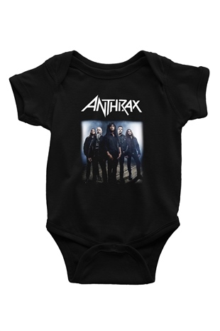 Anthrax Baskılı Siyah Bebek Body - Zıbın