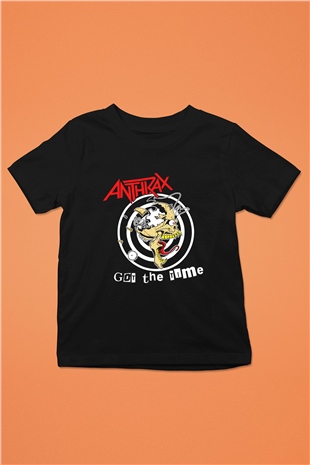 Anthrax Baskılı Siyah Unisex Çocuk Tişört
