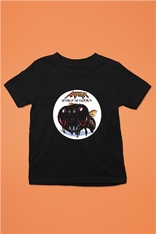 Anthrax Baskılı Unisex Siyah Çocuk Tişört