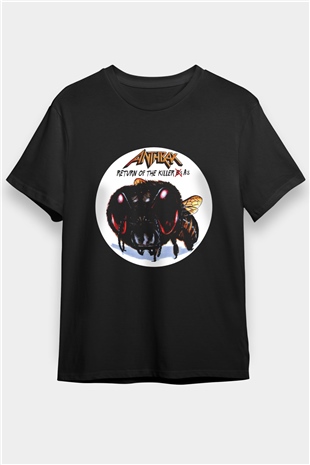 Anthrax Baskılı Unisex Siyah Tişört