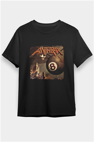 Anthrax Baskılı Unisex Siyah Tişört