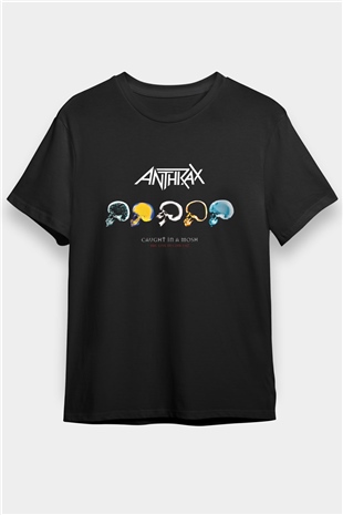 Anthrax Baskılı Unisex Siyah Tişört