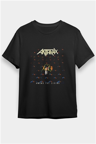 Anthrax Baskılı Unisex Siyah Tişört