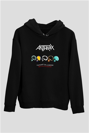 Anthrax Siyah Unisex Hoodie