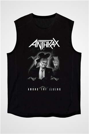 Anthrax Siyah Unisex Kolsuz Tişört