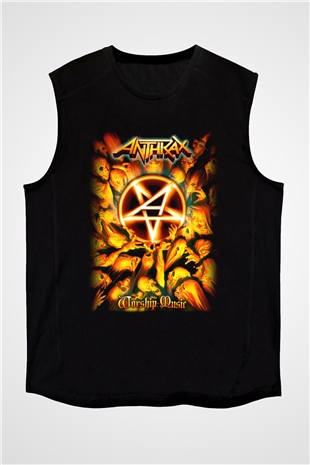Anthrax Siyah Unisex Kolsuz Tişört