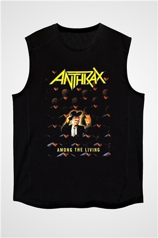 Anthrax Siyah Unisex Kolsuz Tişört