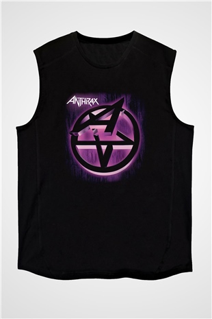 Anthrax Siyah Unisex Kolsuz Tişört