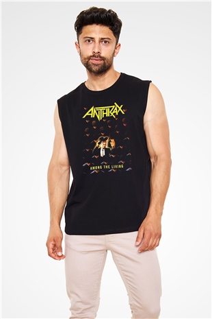 Anthrax Siyah Unisex Kolsuz Tişört
