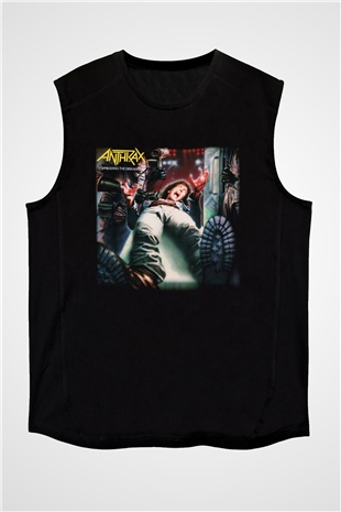 Anthrax Siyah Unisex Kolsuz Tişört