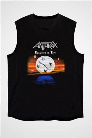 Anthrax Siyah Unisex Kolsuz Tişört