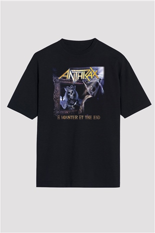 Anthrax Siyah Unisex Oversize Tişört T-Shirt