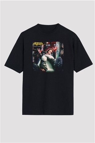 Anthrax Siyah Unisex Oversize Tişört T-Shirt