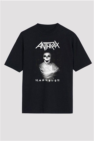 Anthrax Siyah Unisex Oversize Tişört T-Shirt