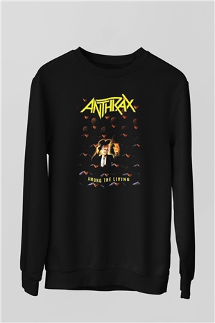 Anthrax Siyah Unisex Sweatshirt
