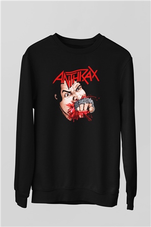 Anthrax Siyah Unisex Sweatshirt