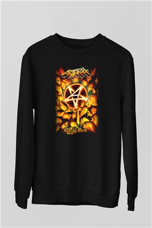 Anthrax Siyah Unisex Sweatshirt