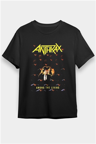 Anthrax Siyah Unisex Tişört T-Shirt - TişörtFabrikası