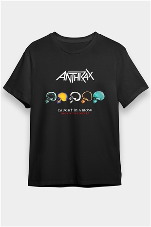Anthrax Siyah Unisex Tişört T-Shirt - TişörtFabrikası