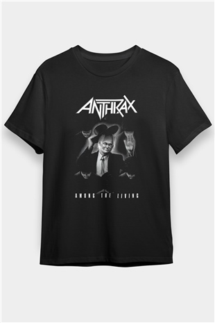 Anthrax Siyah Unisex Tişört T-Shirt - TişörtFabrikası