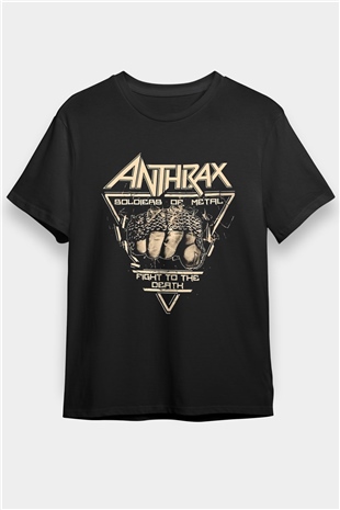 Anthrax Siyah Unisex Tişört T-Shirt - TişörtFabrikası