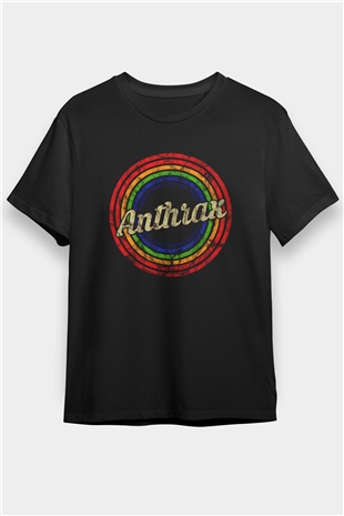 Anthrax Siyah Unisex Tişört T-Shirt - TişörtFabrikası
