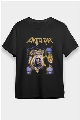 Anthrax Siyah Unisex Tişört T-Shirt - TişörtFabrikası