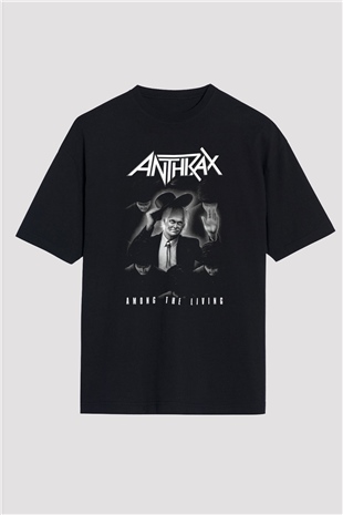 Anthrax Siyah Oversize Tişört Oversize T-shirt - TişörtFabrikası