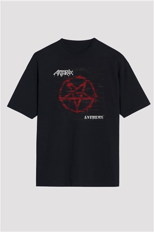 Anthrax Siyah Oversize Tişört Oversize T-shirt - TişörtFabrikası