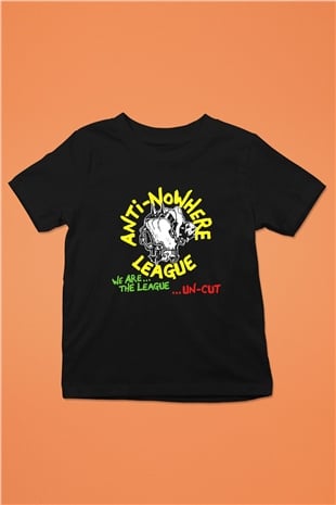 Anti-Nowhere League Baskılı Siyah Unisex Çocuk Tişört