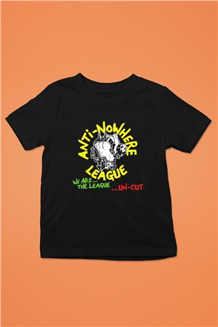 Anti-Nowhere League Baskılı Siyah Unisex Çocuk Tişört