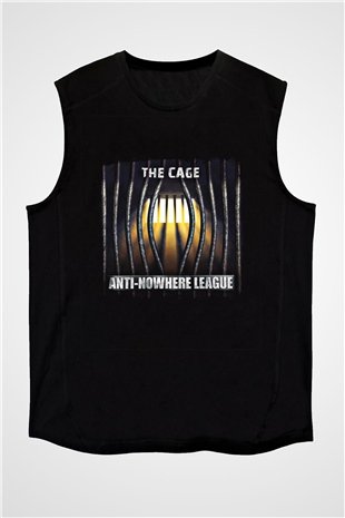 Anti-Nowhere League Baskılı Unisex Siyah Kolsuz Tişört