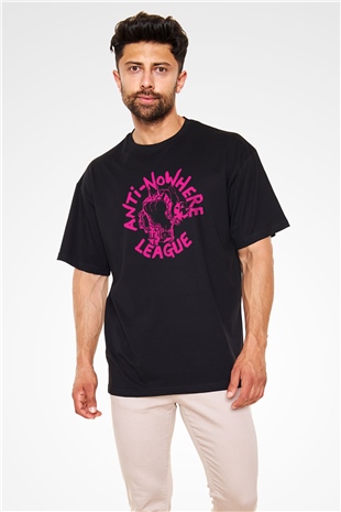 Anti-Nowhere League Siyah Unisex Oversize Tişört T-Shirt