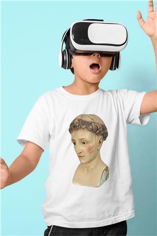 Antika satıcısı Baskılı Beyaz Unisex Çocuk Tişört