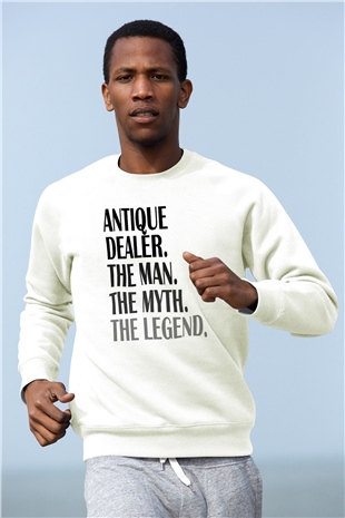 Antika satıcısı Beyaz Unisex Sweatshirt