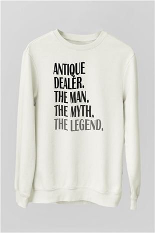 Antika satıcısı Beyaz Unisex Sweatshirt