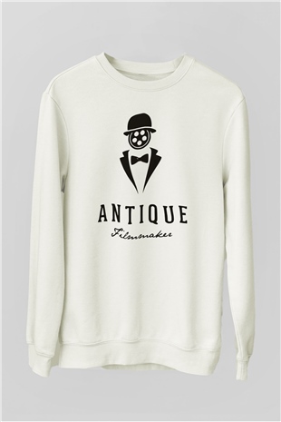 Antika satıcısı Beyaz Unisex Sweatshirt