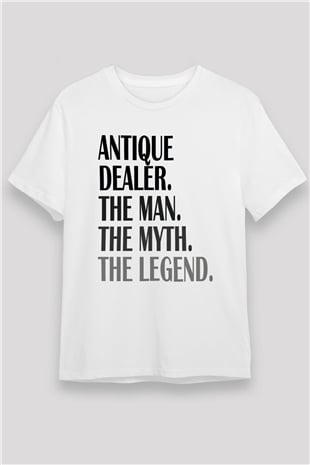 Antika satıcısı Beyaz Unisex Tişört T-Shirt - TişörtFabrikası