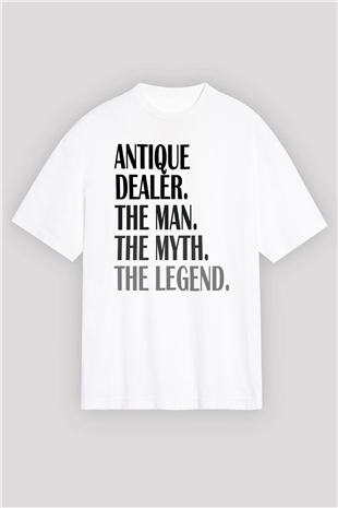 Antika satıcısı Beyaz Oversize Tişört Oversize T-shirt - TişörtFabrikası